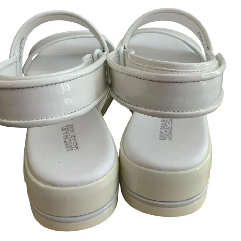Michael Kors Women’s Platform Patent Leather Sandals White Size 10